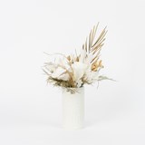 Petit pot rond PEACOCK - Blanc - Cuir - Design : Rodanthe 2