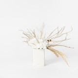 Petit pot Peacock square - white - Leather - Design : Rodanthe 2