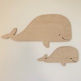 Whale wall decoration - Wood - Light Wood - Design : Les petites hirondelles 2
