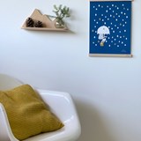 Poster In the rain - Paper - Light Wood - Design : Les petites hirondelles 3