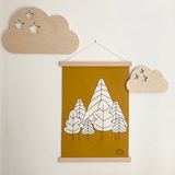 Tenture La forêt - Coton - Bois clair - Design : Les petites hirondelles 4