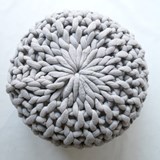 MOSS Chunky Knit Pouf - Grey - Grey - Design : Panapufa 4