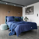 Couverture - Lin gaufré - Bleu - Bleu - Design : Panapufa 6