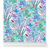 Papier-peint Jazz - Aqua - Multicolore - Design : Little Cabari 3