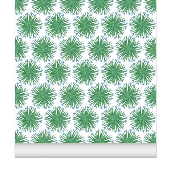 Wallpaper Chardons - Emeraude - Green - Design : Little Cabari