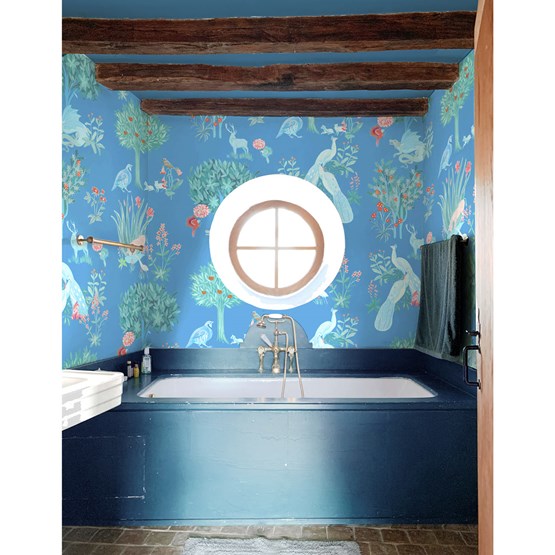 Wallpaper Yutopia - Givré  - Blue - Design : Little Cabari