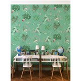 Wallpaper Yutopia - Verde - Green - Design : Little Cabari 6