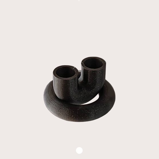 Bougeoir TUBE N°2 - Noir - Noir - Design : Benjamin Decle