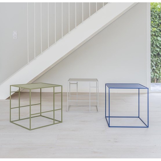 Table M+ - Olive/Gris soyeux - Design : Helado Design