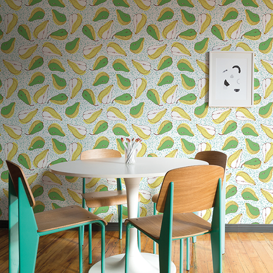 Wallpaper AYA - Green - Green - Design : Mues Design