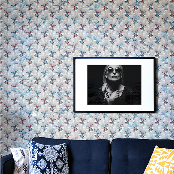 Wallpaper FÉLINDRA - Grey - Grey - Design : Mues Design
