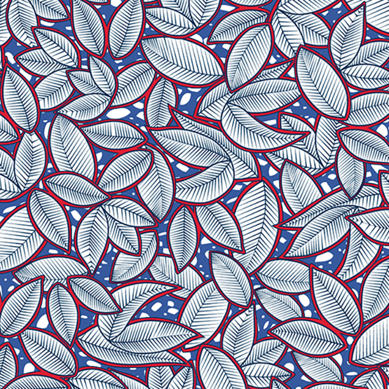 Wallpaper HASSANATOU - Blue - Blue - Design : Mues Design