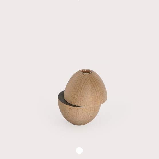 Vase LES COQUETTES - beech wood / dark grey - Grey - Design : Beatrix Li-Chin Loos
