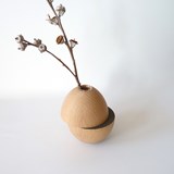 Vase LES COQUETTES - beech wood / dark grey - Grey - Design : Beatrix Li-Chin Loos 2