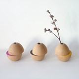 Vase LES COQUETTES - beech wood / dark grey - Grey - Design : Beatrix Li-Chin Loos 6