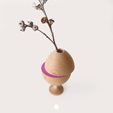 Vase LES COQUETTES - beech wood / fuchsia on foot - Pink - Design : Beatrix Li-Chin Loos 7