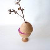Vase LES COQUETTES - hêtre / rose fuchsia sur pied - Rose - Design : Beatrix Li-Chin Loos 2