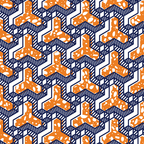 Wallpaper MOKOBÉ - Orange - Orange - Design : Mues Design