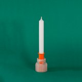 Double candle holder 2.21.2 - orange - Orange - Design : Warren & Laetitia 2