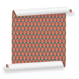 Papier peint OSCAR - Orange - Orange - Design : Mues Design 3