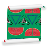 Wallpaper PASTRIQUE - Green - Green - Design : Mues Design 3