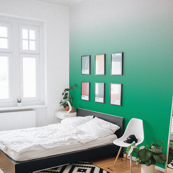 Wallpaper SÉRAPHINE - Green - Green - Design : Mues Design
