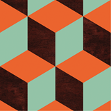 Wallpaper THÉO - Orange - Orange - Design : Mues Design 2