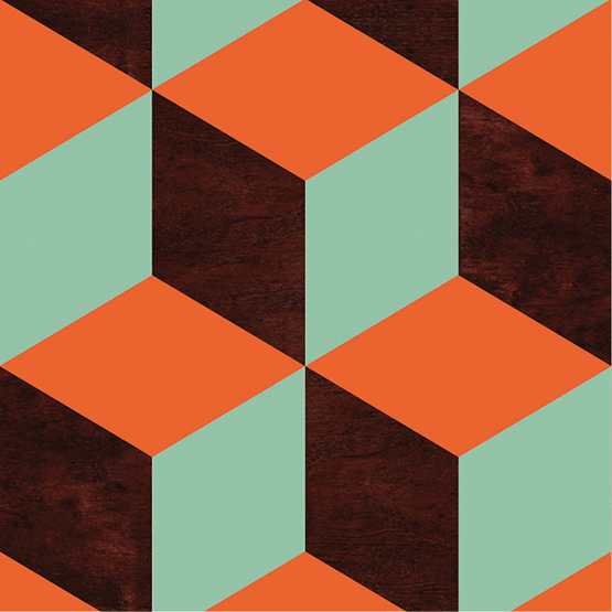 Wallpaper THÉO - Orange - Orange - Design : Mues Design