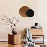Decorative wooden wall lamp Eclipse - Black and oak - Black - Design : Dikroma création 7