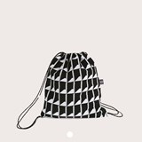 Jacquard Shadow Volume B&W Backpack - Black - Design : KVP - Textile Design 9