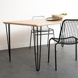 Pied de table "Le Costaud" - Hairpin leg en acier - NOIR - Noir - Design : Ripaton 6