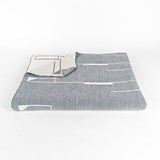 CONCRETE LANDSCAPE - Lines Sequence Blanket #11 - Grey - Design : KVP - Textile Design 3