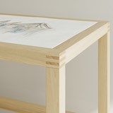 Berceau évolutif NINA + table à dessin LUCA - Frêne / Potiron - Bois clair - Design : FEIT Design 6