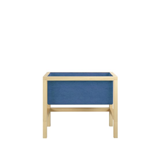 Berceau évolutif NINA + table à dessin LUCA - Frêne / Bleu Lisbonne - Design : FEIT Design