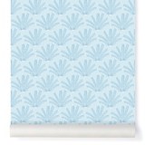 Papier-peint Maracas - Glacier - Bleu - Design : Little Cabari 2