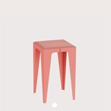 Stool CHAMFER - Kalypso Red - Pink - Design : WYE Design 6