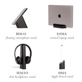 Risco, Loma and Sima Desk Accessories Combo - Black - Black - Design : WOODENDOT 3