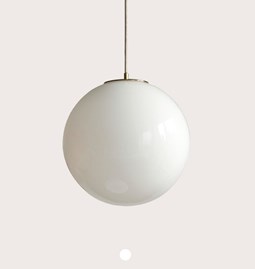 Small pendant Light White Ball - Glass 