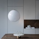 Small pendant Light White Ball - Glass  - Brass - Design : Embassy interiors 5