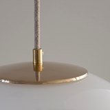 Small pendant Light White Ball - Glass  - Brass - Design : Embassy interiors 7