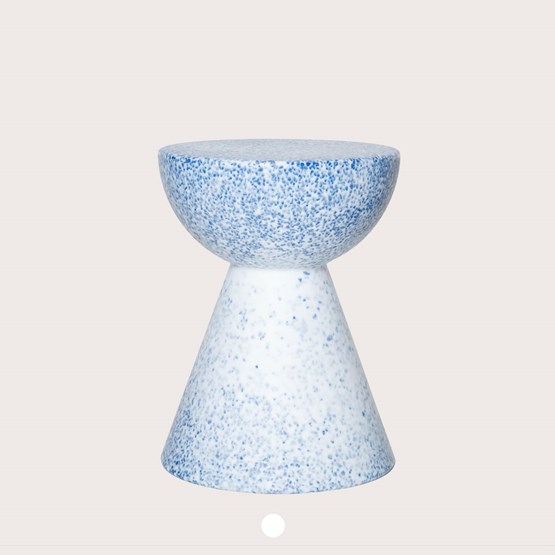 Stool / Side table MOON - Pale Blue  - Blue - Design : Wild Studio