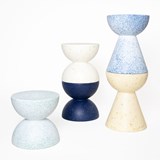 Stool / Side table MOON Child - Pale Blue  - Blue - Design : Wild Studio 4