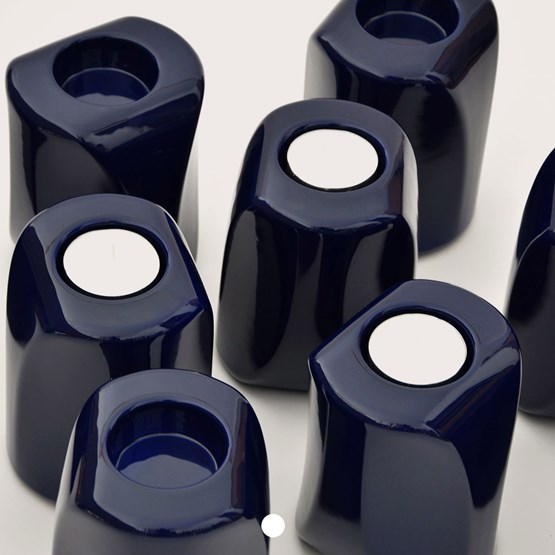 Auguri candle jar - Ink blue - Blue - Design : Amoriæ