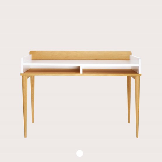 Desk ROCK Color - Natural Oak / Blanc - Design : Kulile