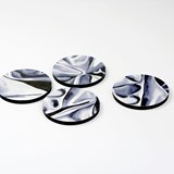 Coasters DRAPÉ - Dark grey - Grey - Design : Studio Matériel 4