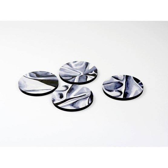 Coasters DRAPÉ - Dark grey - Grey - Design : Studio Matériel