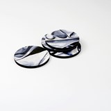 Coasters DRAPÉ - Dark grey - Grey - Design : Studio Matériel 5