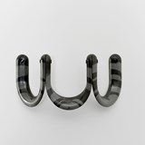 Ü hook - Double model - Anthracite / Black  - Design : Studio Matériel 3
