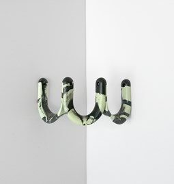 Ü hook - Corner model - Argile green / black 
