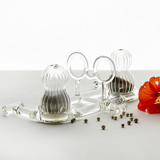 Salt and pepper shaker - Sio2 - Glass tableware - Design : StudioNotte